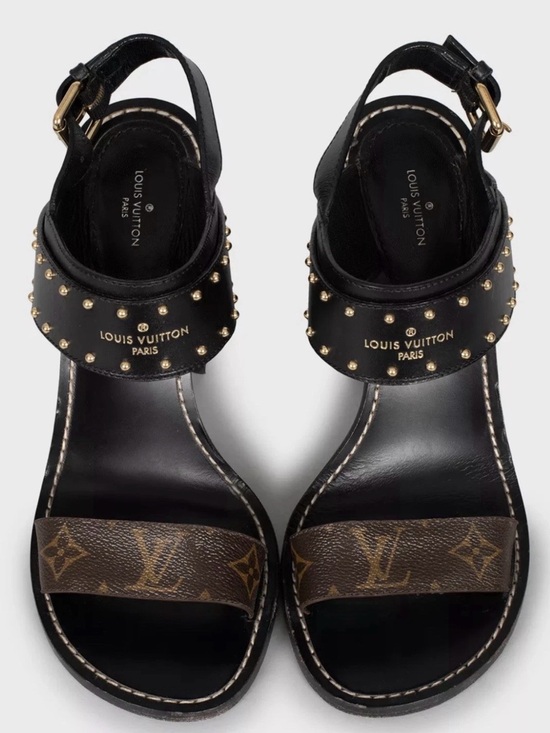 Louis Vuitton Shoes - Authentic studded monogram Louis Vuitton sandals EU 41 US 10